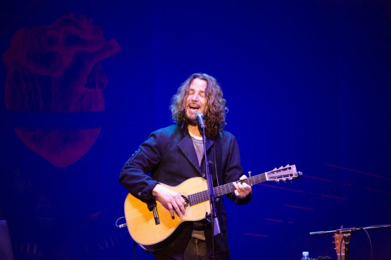 Chris Cornell performing live on stage at the Royal Albert Hall in London