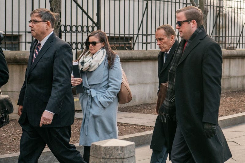 Chris Collins walks into the Manhattan courthouse before he is sentenced to 26 months in a federal prison. January 17, 2020 (Getty Images)