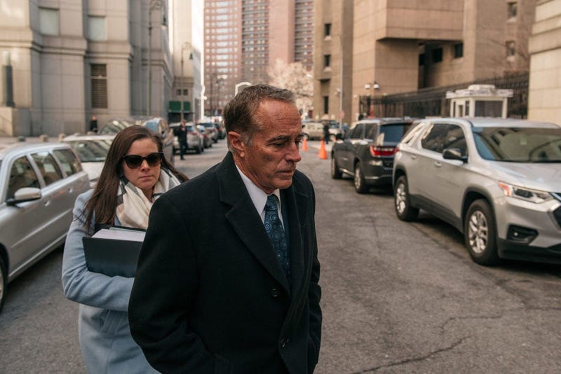 Chris Collins walks into the Manhattan courthouse before he is sentenced to 26 months in a federal prison. January 17, 2020 (Getty Images)