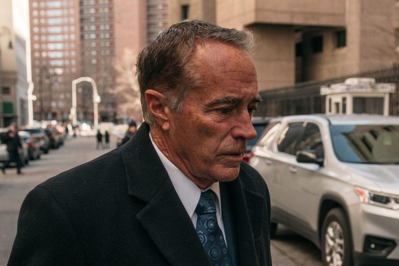 Chris Collins walks into the Manhattan courthouse before he is sentenced to 26 months in a federal prison. January 17, 2020 (Getty Images)