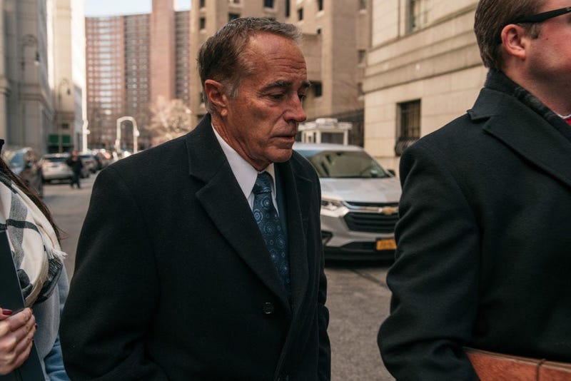 Chris Collins walks into the Manhattan courthouse before he is sentenced to 26 months in a federal prison. January 17, 2020 (Getty Images)