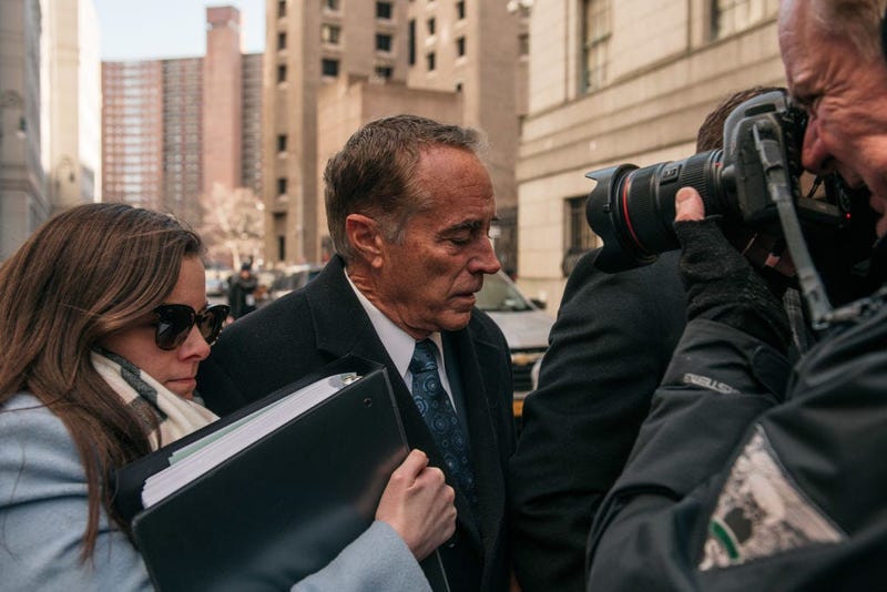 Chris Collins walks into the Manhattan courthouse before he is sentenced to 26 months in a federal prison. January 17, 2020 (Getty Images)