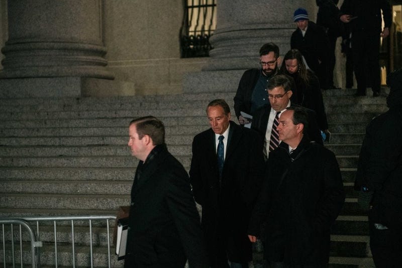 Chris Collins leaves the US Federal Courthouse in Manhattan following his 26-month prison sentence for insider trading and lying to the FBI. January 17, 2020 (Getty Images)