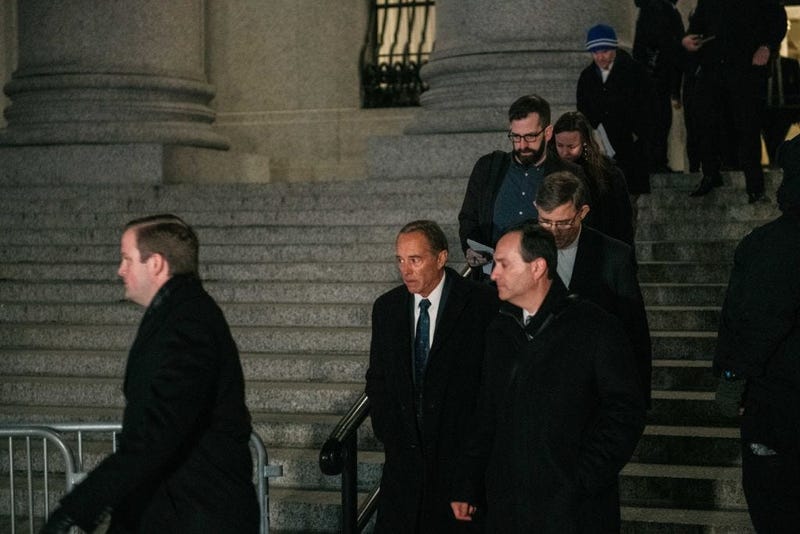 Chris Collins leaves the US Federal Courthouse in Manhattan following his 26-month prison sentence for insider trading and lying to the FBI. January 17, 2020 (Getty Images)
