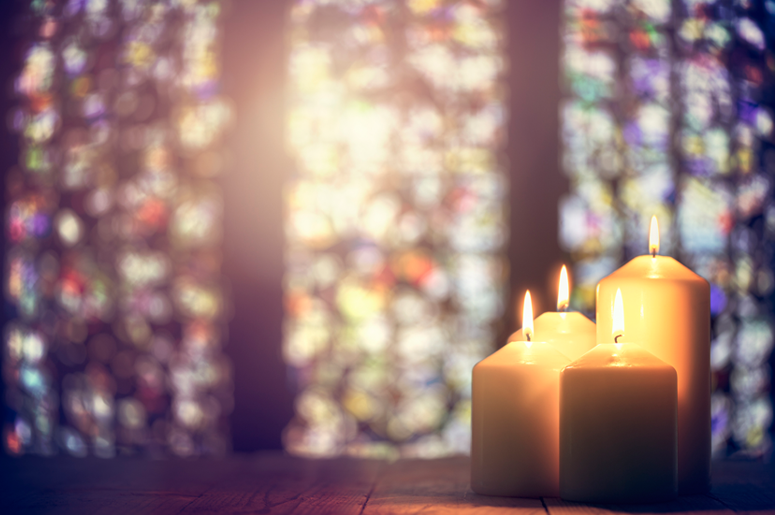 Candles in a church