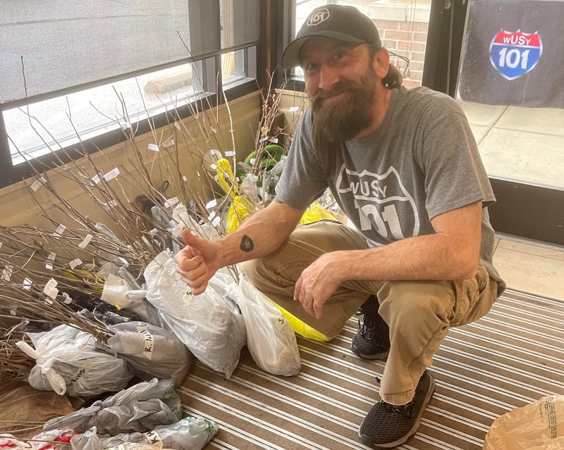 Audacy's Chuck McBride of Chattanooga, Tenn., helping with the "Tree Day" project.
