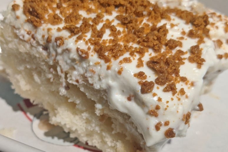 Cinnamon Roll Poke Cake