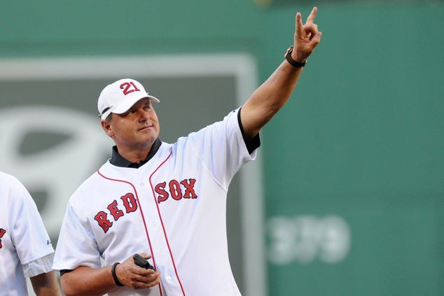 Roger Clemens at Fenway Park in 2013.