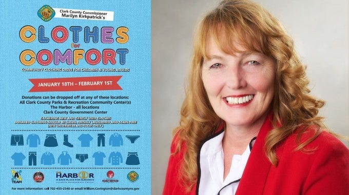 Promotion for Clark County Clothing drive