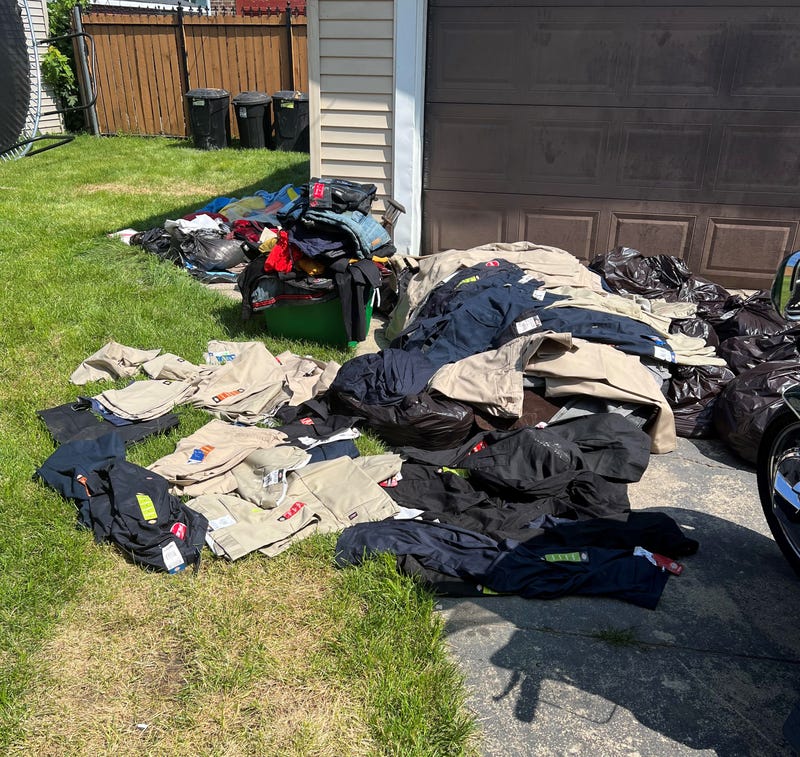 water damaged clothing