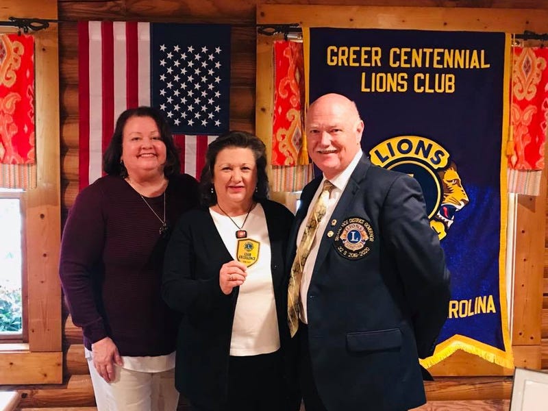 L to R – Vice President Mia Wade, Immediate Past Club President Becky Pickett and District 32S 2nd Vice District Governor Jim Barbare