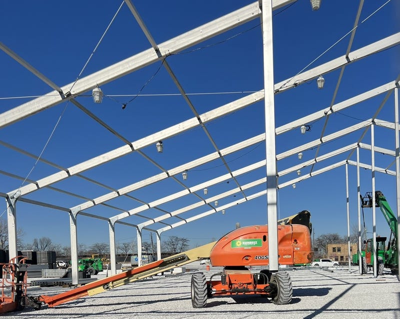 camp site under construction