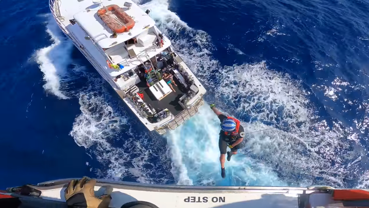 WATCH: Dramatic video shows Coast Guard rescue man bitten by a shark near Bahamas