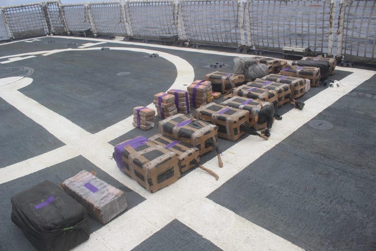 12,000 pounds of cocaine, worth over $165 million, intercepted by Coast Guard.