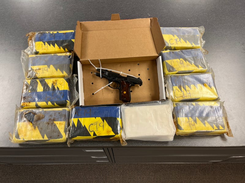 Seized cocaine and gun