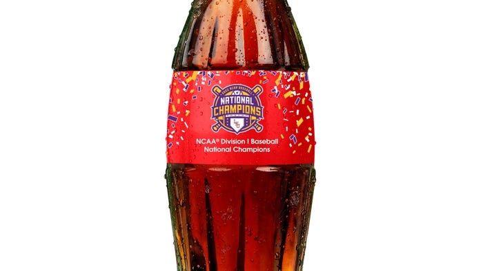 Coca-Cola issues special bottle commemorating LSU Baseball's 2023 national title