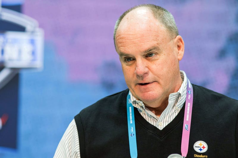 Pittsburgh Steelers general manager Kevin Colbert speaks to media during the 2019 NFL Combine at Indianapolis Convention Center.