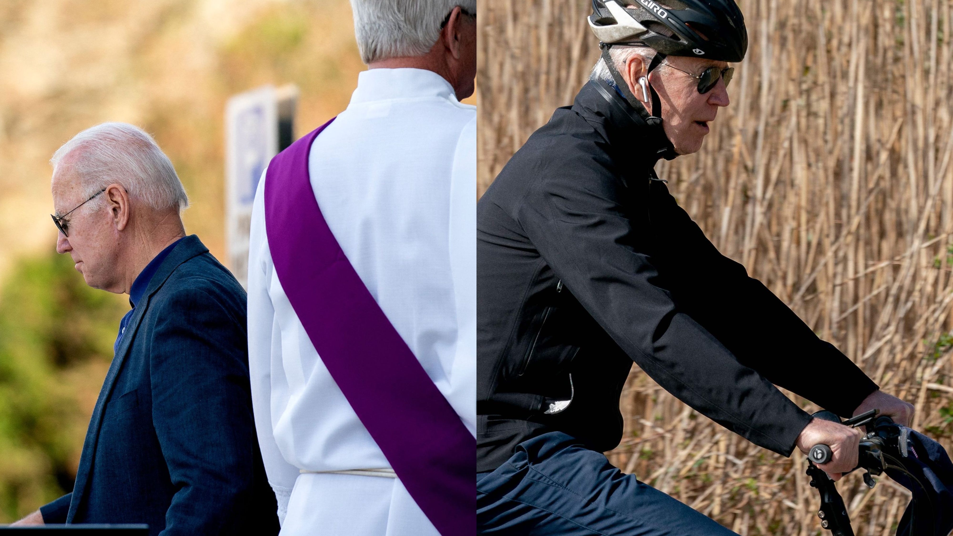 PICS: Ahead of Europe trip, Biden spends low-key weekend in Delaware at church, cycling