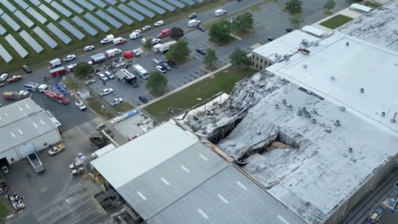 Roof of food processing facility in Cumberland County partially collapses 