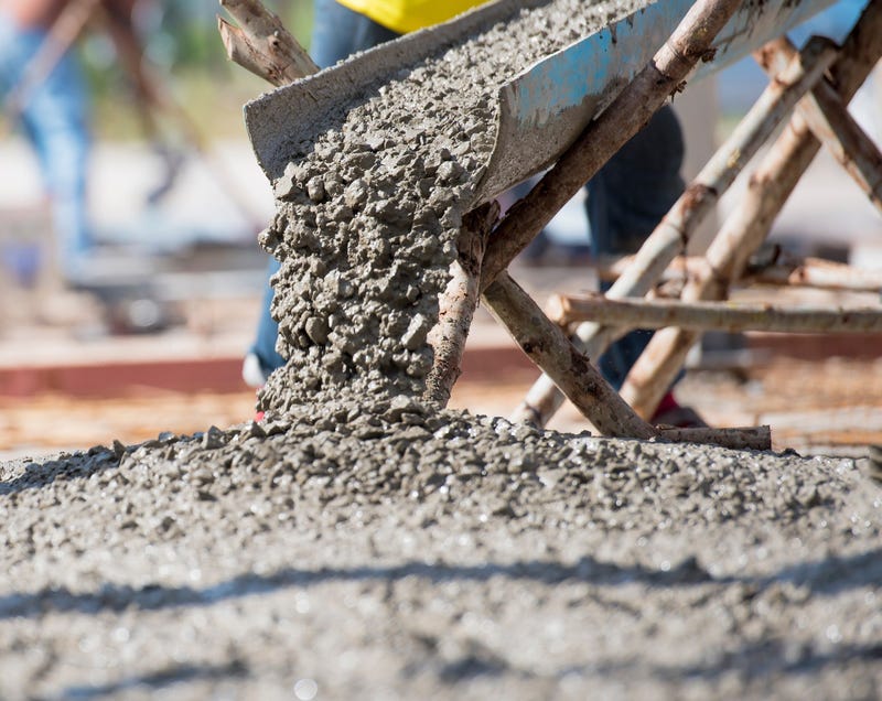 concrete being poured