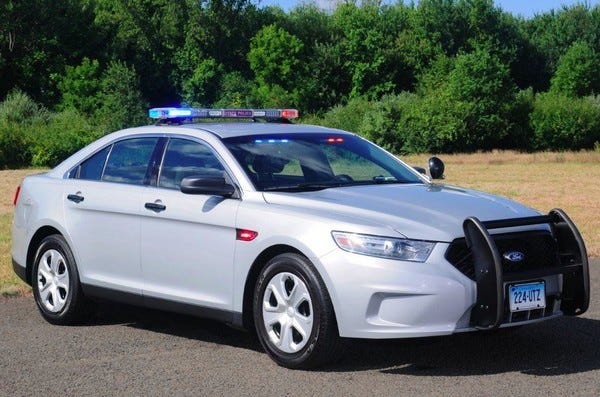 A Connecticut State Police cruiser. 