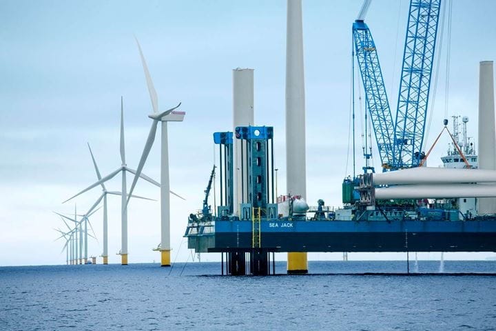 An offshore wind farm