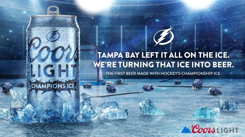 Coors Light makes a Lightning-themed Champions Ice beer