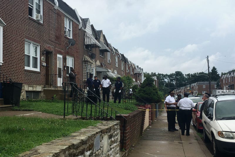 Sources say a police officer shot and killed his wife and himself in a home on this block in North Philadelphia
