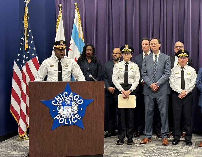 police at podium
