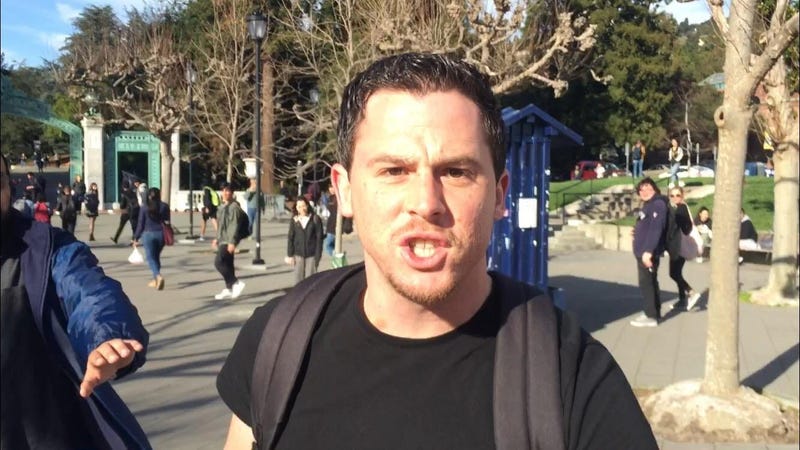 UC-Berkeley police want to arrest this unnamed suspect seen punching a conservative activist on campus. 