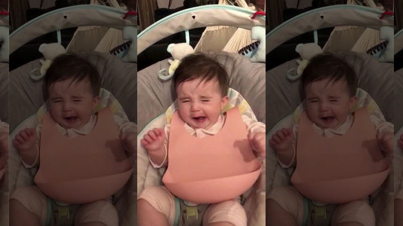 Baby makes funny face after trying foods for the first time