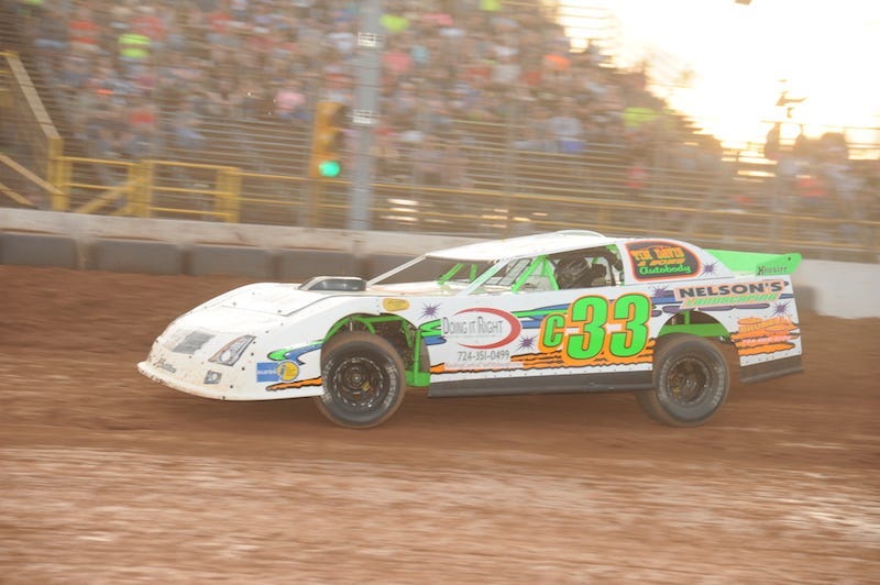 Corey McPherson in the No. c33 Pro Stock at Lernerville Speedway