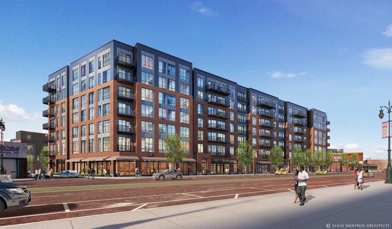 Rendering of Corktown Mixed-Use Project