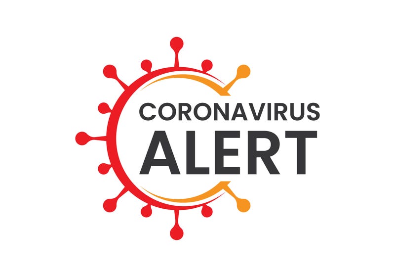 Corona virus alert sign symbol