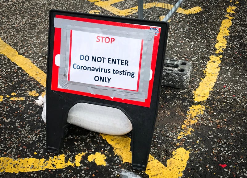 Coronavirus testing sign