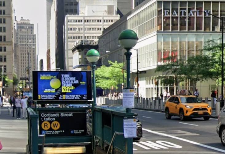 An AM-15 rifle was found in the trash at a lower Manhattan subway station on Friday, police said.