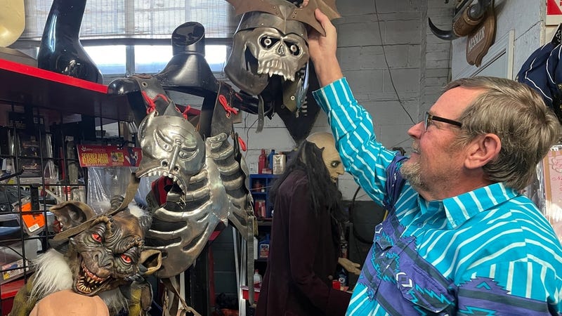 Jerry Vest of Have Guns Will Rent costume shop in KCK