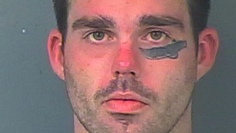 Man with machete tattoo on face attacks someone with machete