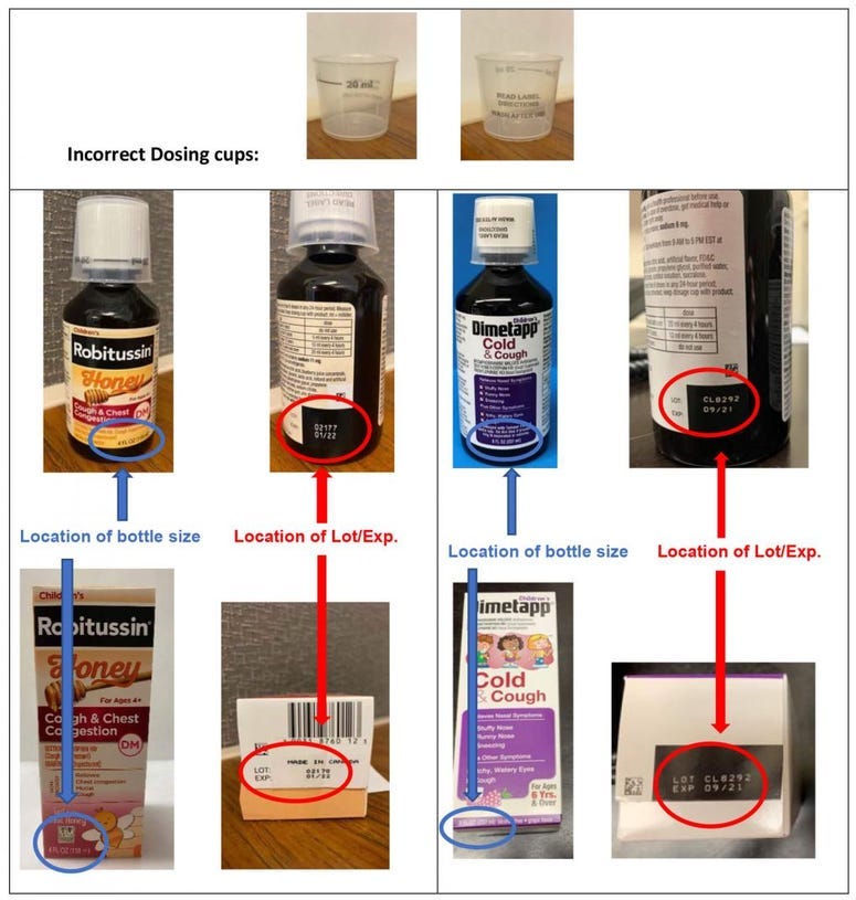 Robitussin and Dimetapp recall