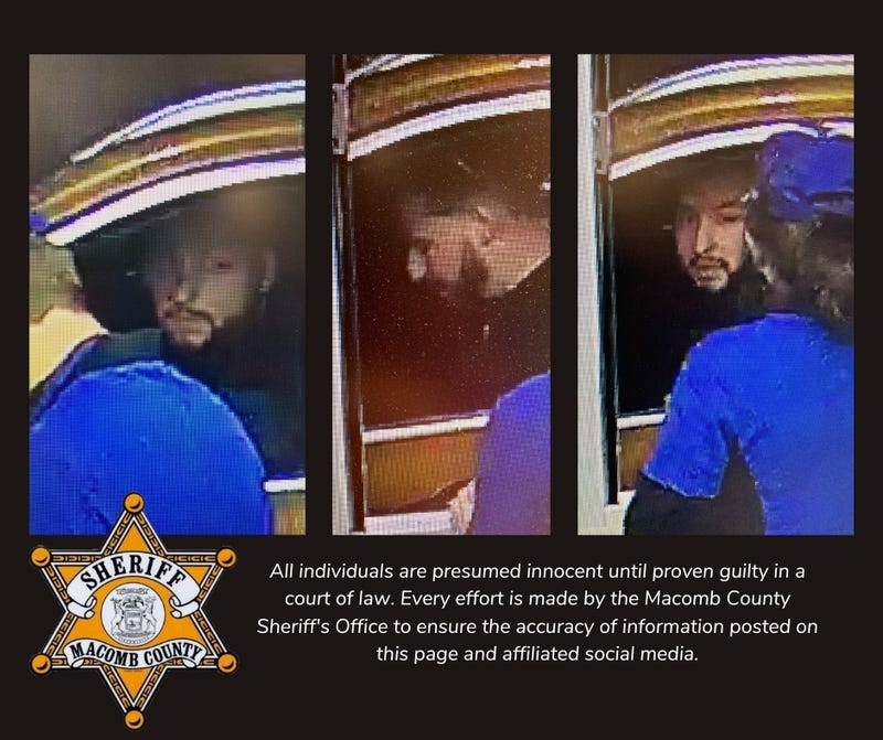 Macomb County Sheriff's Office seeks this suspect