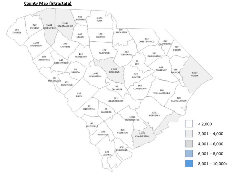 Initial Unemployment Claims County Map