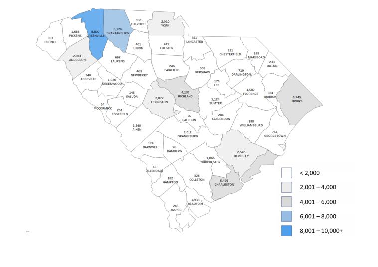 Initial Unemployment Claims County Map