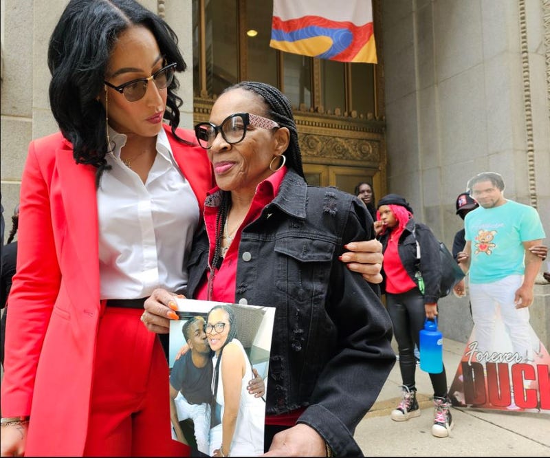 Mom files lawsuit outside City Hall