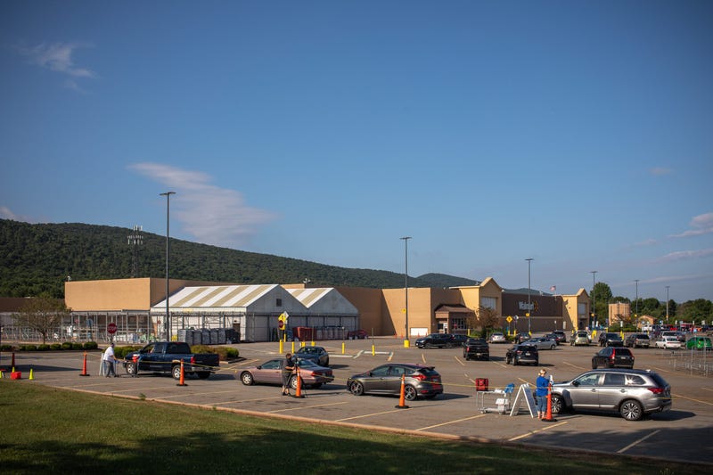 COVID-19 Drive-thru Testing at a Pennsylvania Walmart