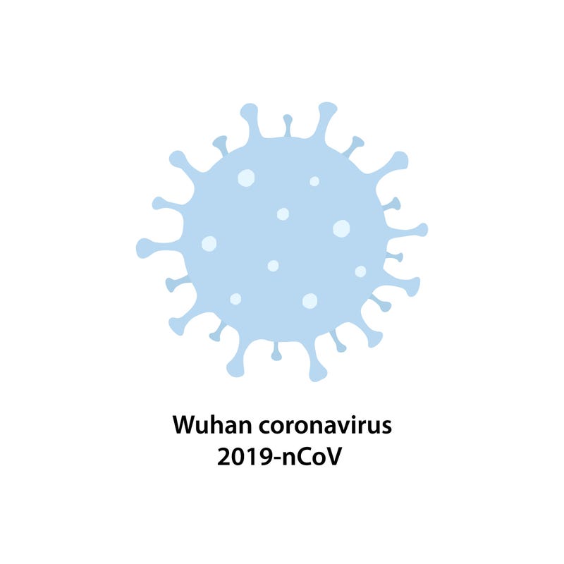 Wuhan coronavirus isolated on white background