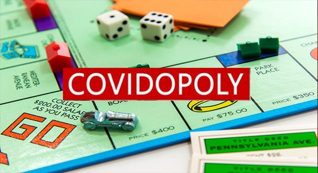 Covidopoly, Board Game, Online, Rockford, Social Distancing