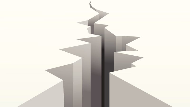 Cracked white surface - stock illustration