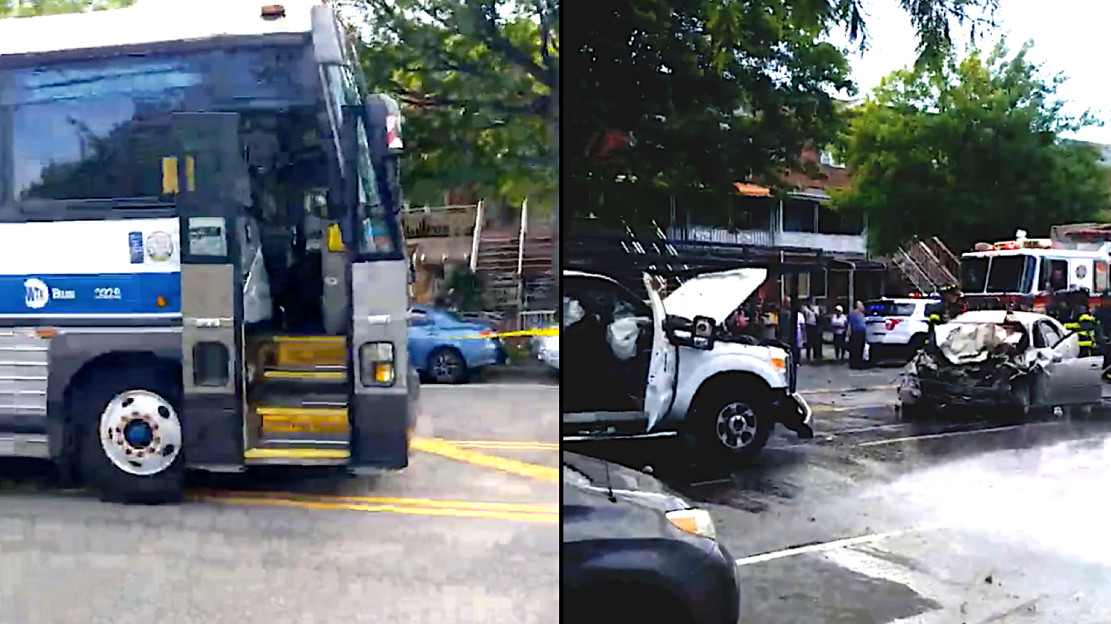 Several injured after vehicle collides with MTA bus in Brooklyn