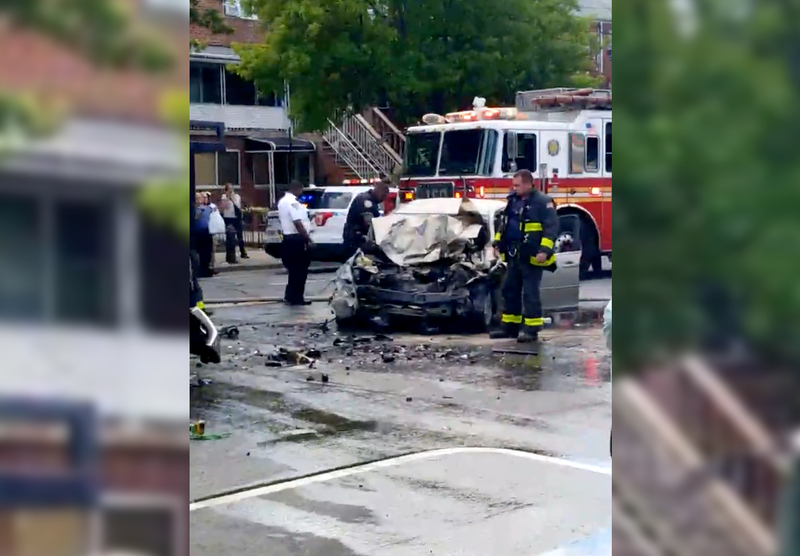 Several people, including a 4-year-old girl were injured after a vehicle collided with an MTA bus in Brooklyn on Tuesday, authorities said.
