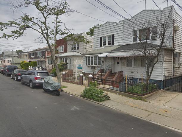 The site of the car crash where a pedestrian was crushed to death on Saturday.